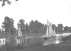 Old channel barges