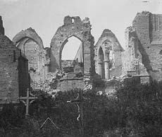 L'église de Ramskapelle, 17 juin 1916